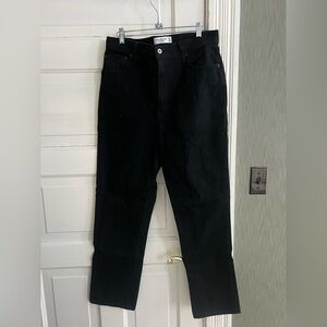 Abercrombie & Fitch The 90s Straight Ultra High Rise No Fade Black size 30/10